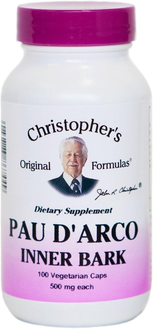 Pau D'Arco Herbal Supplement – 100 Vegetarian Capsules