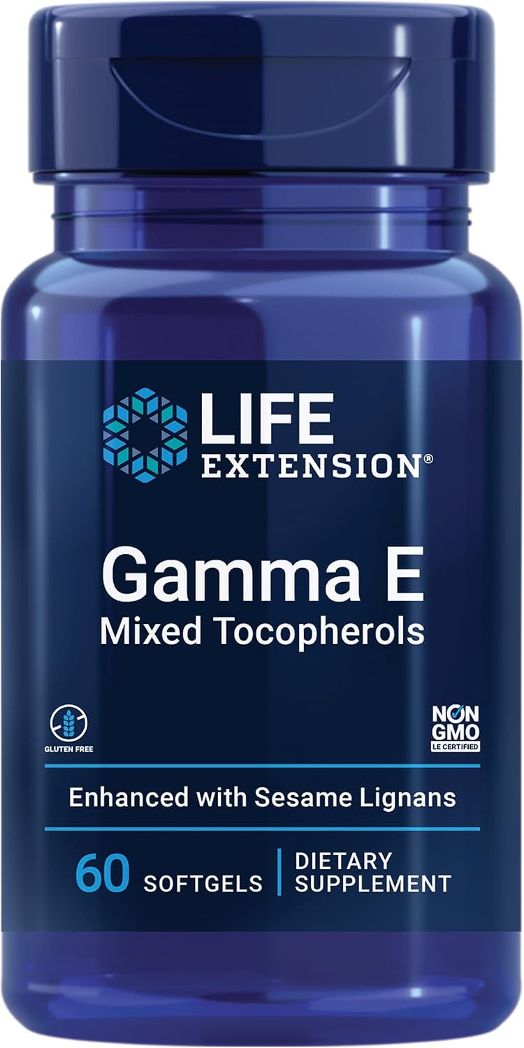 Life Extension Gamma E Mixed Tocopherols - Vitamin E with Sesame Lignans, 60 Softgels - görsel 1