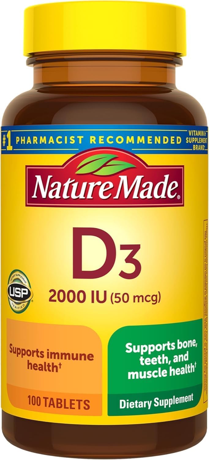 Vitamin D3 2000 IU (50 µg) Food Supplement – 100 Tablets - görsel 1