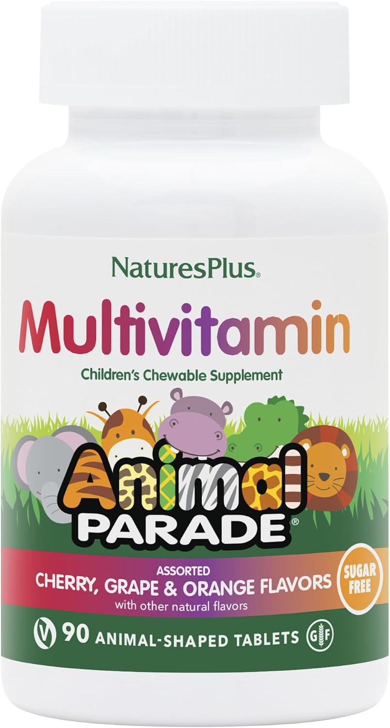 NaturesPlus Animal Parade Sugar-Free Children's Multivitamin, 90 Chewable Tablets - görsel 7