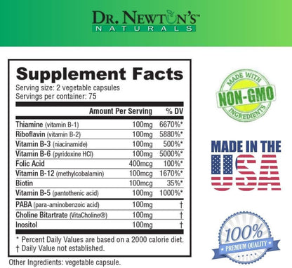 Vital B100 Vitamin B Complex Food Supplement - 60 Capsules