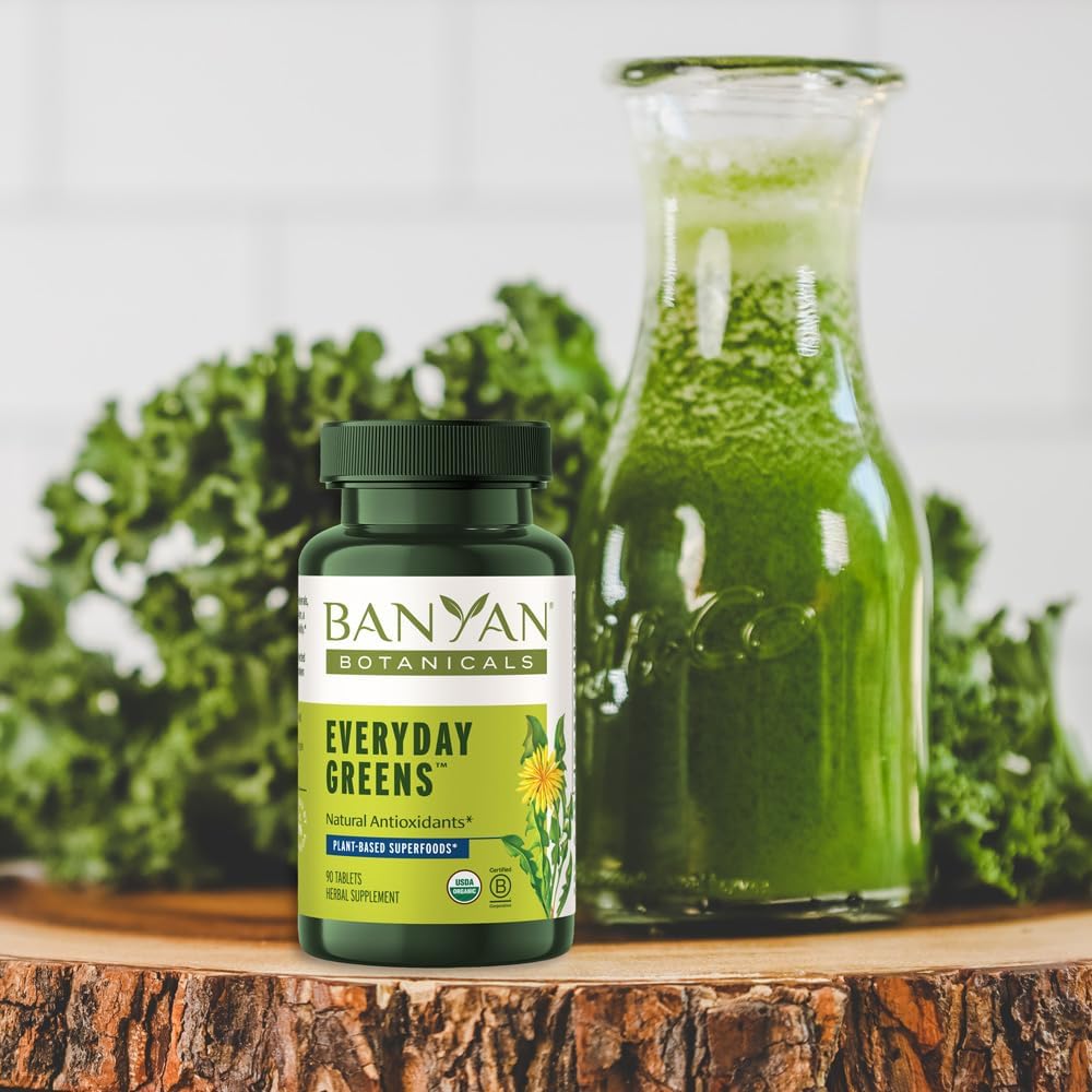 Banyan Botanicals Organic Everyday Greens – Concentrated Superfood Tablets - görsel 3