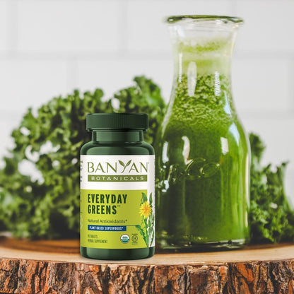 Banyan Botanicals Organic Everyday Greens – Concentrated Superfood Tablets