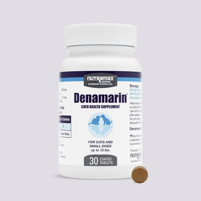 Nutramax Denamarin for Medium Dogs - Liver Support Supplement with SAMe and Silybin, 30 Coated Tablets