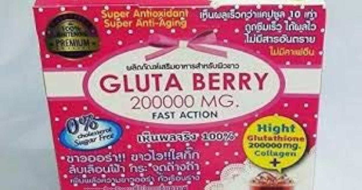 Gluta Berry 200000 mg Drink – Glutathione and Collagen Supplement, Berry Flavour (10 Sachets) - görsel 7