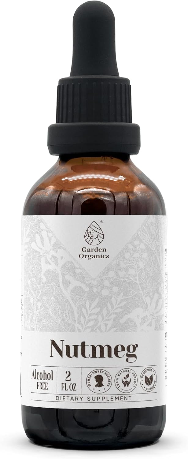 Nutmeg Alcohol-Free Natural Tincture - Immune Support Liquid Drops, 60 ml - görsel 1