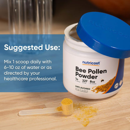 Nutricost Bee Pollen Powder (227 g, Unflavoured) - Gluten-free, Non-GMO