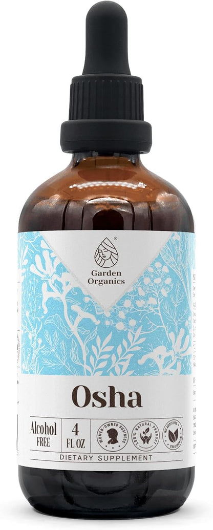 Garden Organics Osha Alcohol-Free Tincture – Herbal Extract for Natural Defences, 50 ml