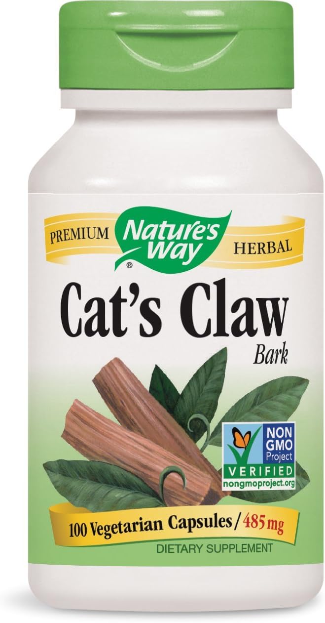 Nature's Way Cat's Claw Bark 1,455 mg, 100 Vegetarian Capsules (Pack of 2) - görsel 1