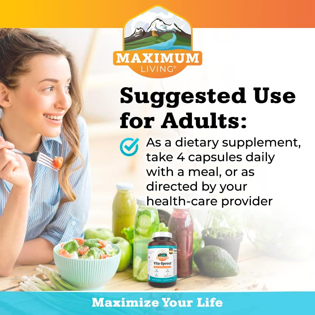 Vita-Sprout Whole-Food Multivitamin & Phytonutrient Blend, 120 Capsules - görsel 3