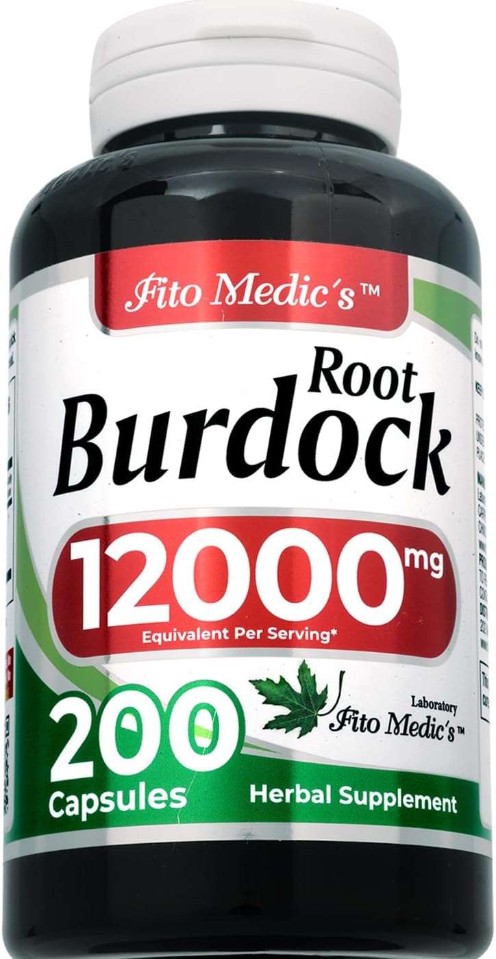 FITO MEDIC'S Lab Organic Burdock Root - 200 Capsules, 12000mg, Ultra High Absorption - görsel 2