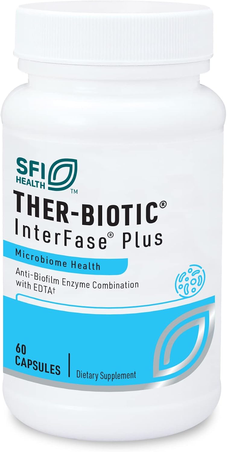 SFI Health Klaire Labs Ther-Biotic Interfase Plus - Anti Biofilm Enzymes with EDTA, 120 Capsules - görsel 10