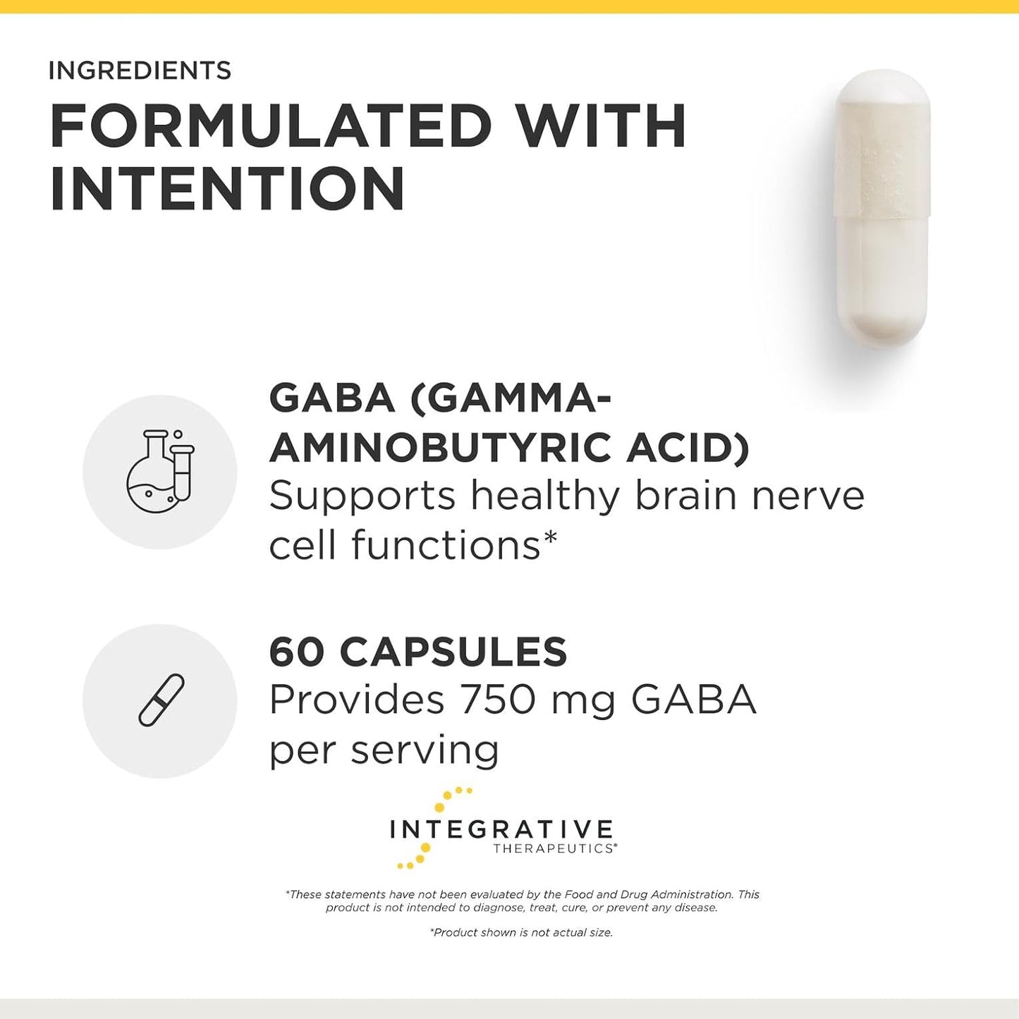 Integrative Therapeutics GABA, 60 Capsules - görsel 4