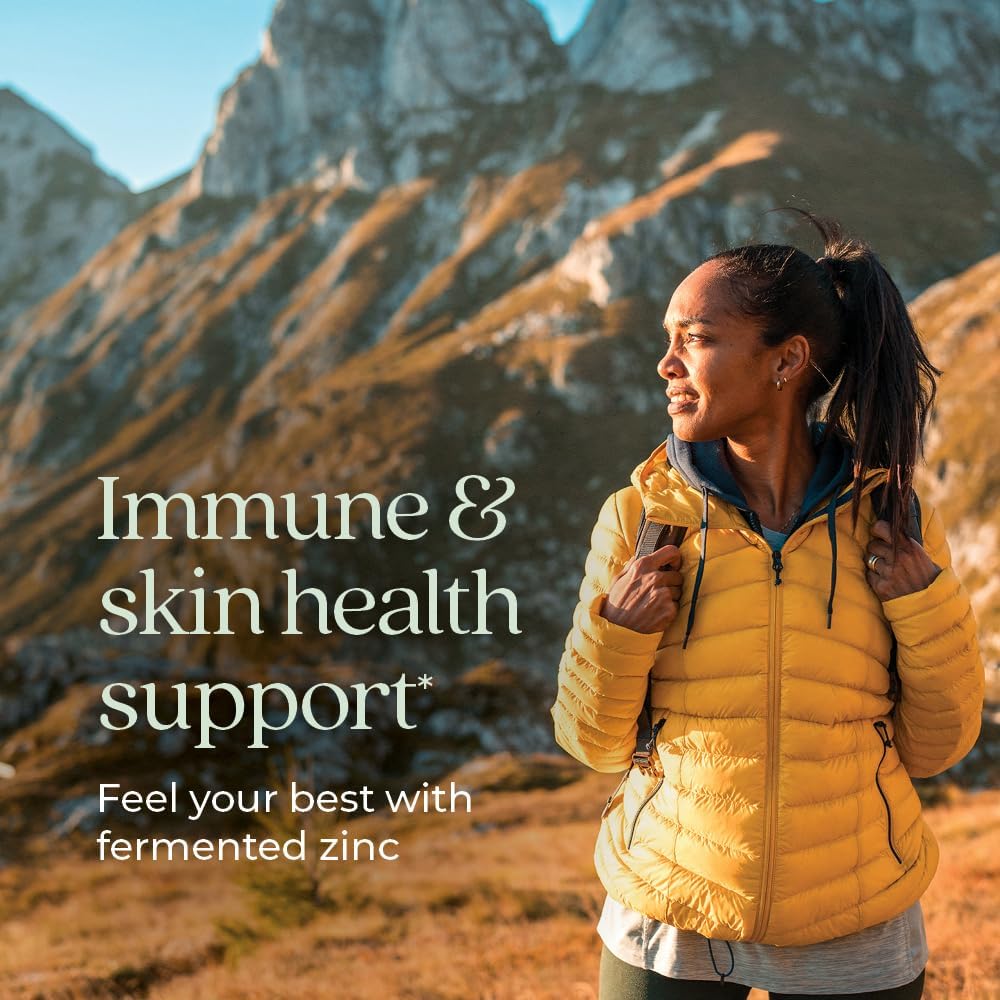 New Chapter Fermented Zinc Complex Food Supplement - One Daily for Immune Support and Skin Health with Copper - 60 Tablets - görsel 2