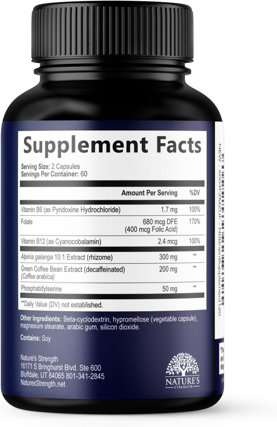 Nature's Strength Brain Memory Supplement Capsules – 120 Capsules - görsel 9