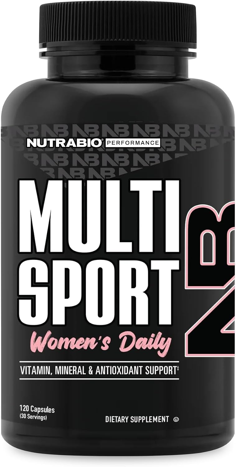 NutraBio Multisport for Women - Multivitamin with 33 Vitamins, Minerals & Micronutrients for Athletic Performance, Energy & Metabolism - görsel 1