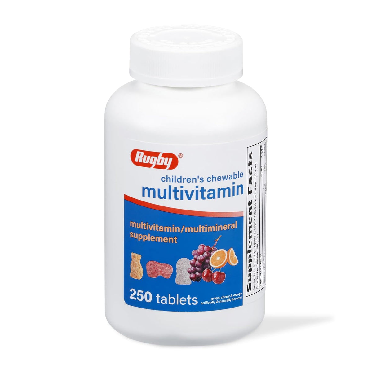 Rugby Children's Chewable Multivitamin Tablets - 250 Tablets - görsel 1