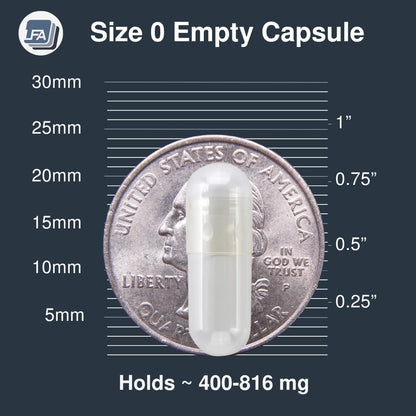 Size 0 Empty Capsules – Vegan Pullulan – 1000 Count Vegetarian Capsules – Joined Fillable Vegetable Pill Capsules – Veggie Caps for Capsule Filling Machine – Halal Kosher Tapioca