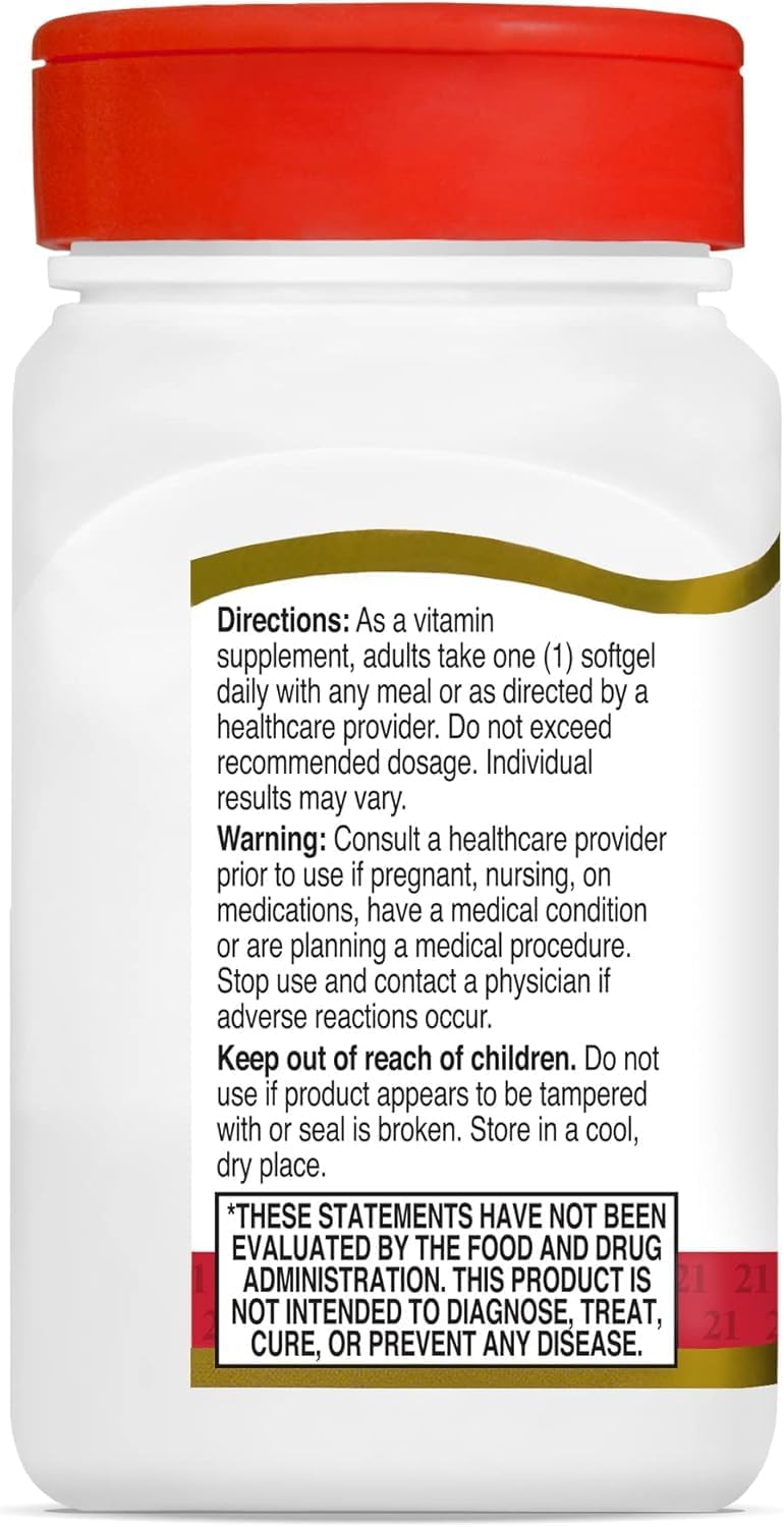 21st Century D3 2000 IU Softgels, 250 Count - görsel 4