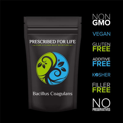 Prescribed For Life Bacillus Coagulans Powder - 50 Billion CFU/g, 28g (1oz) - Sporebiotic Probiotic for Digestive Health