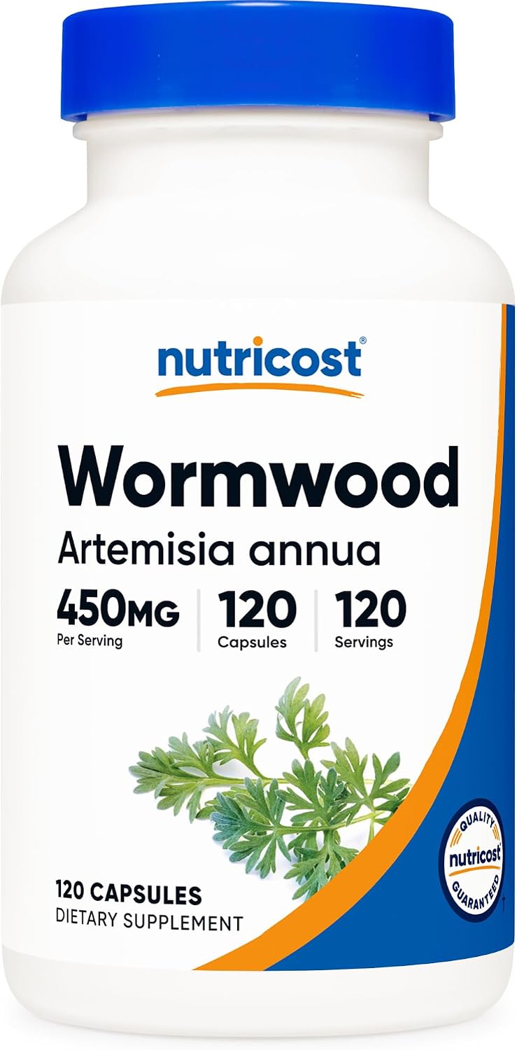 Nutricost Wormwood Capsules 450mg, 120 Vegetarian Capsules - görsel 1