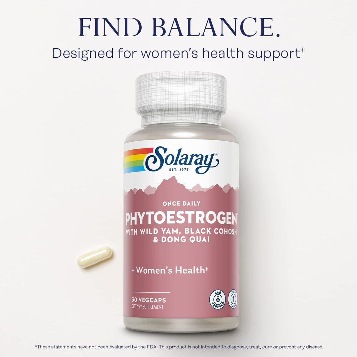 SOLARAY Once Daily Phytoestrogen Food Supplement for Women with Black Cohosh, Dong Quai, Wild Yam and Soy Isoflavones - görsel 3