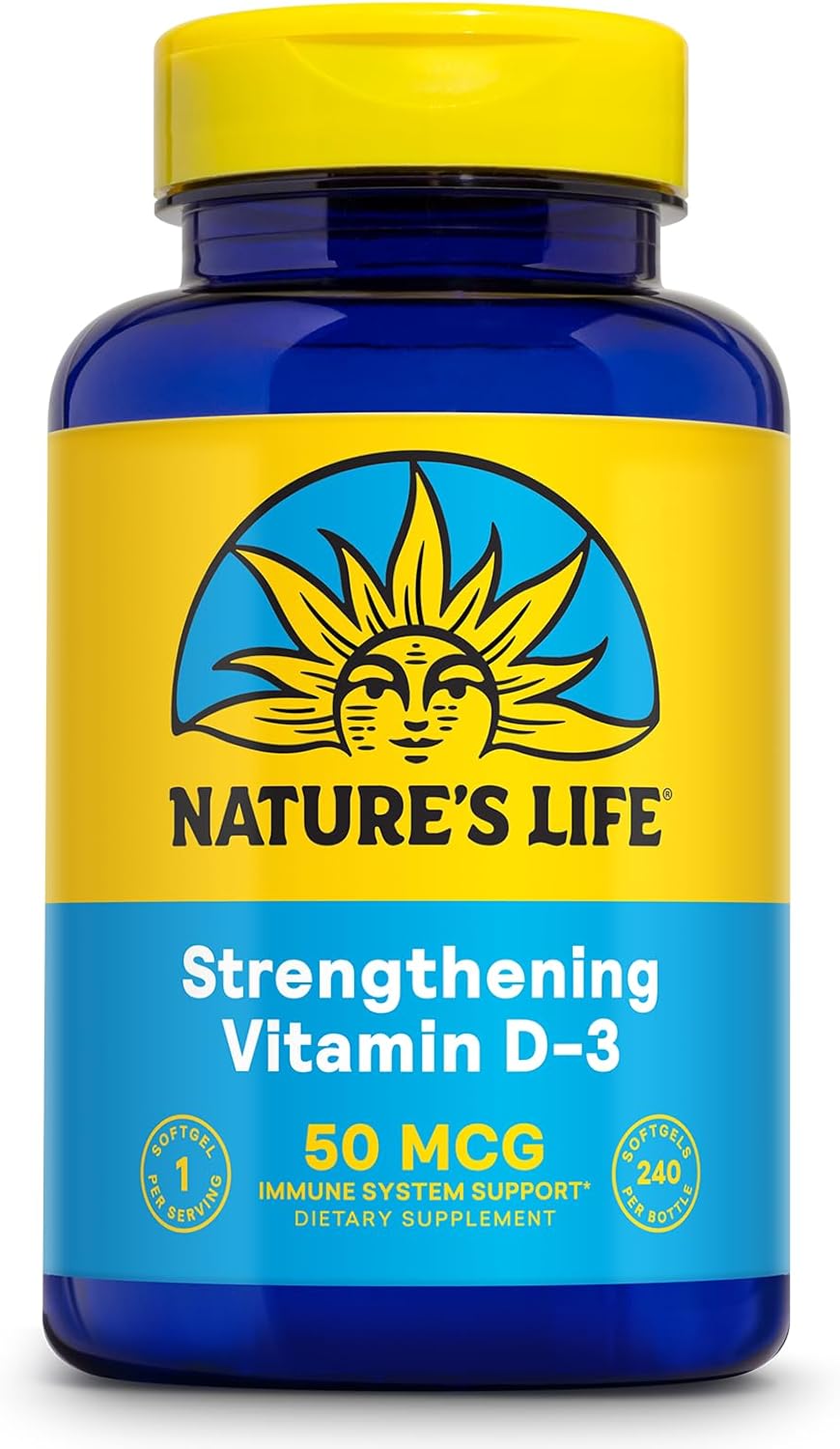 Nature's Life Vitamin D3 2000 IU (50 mcg) - 240 Softgels - görsel 1