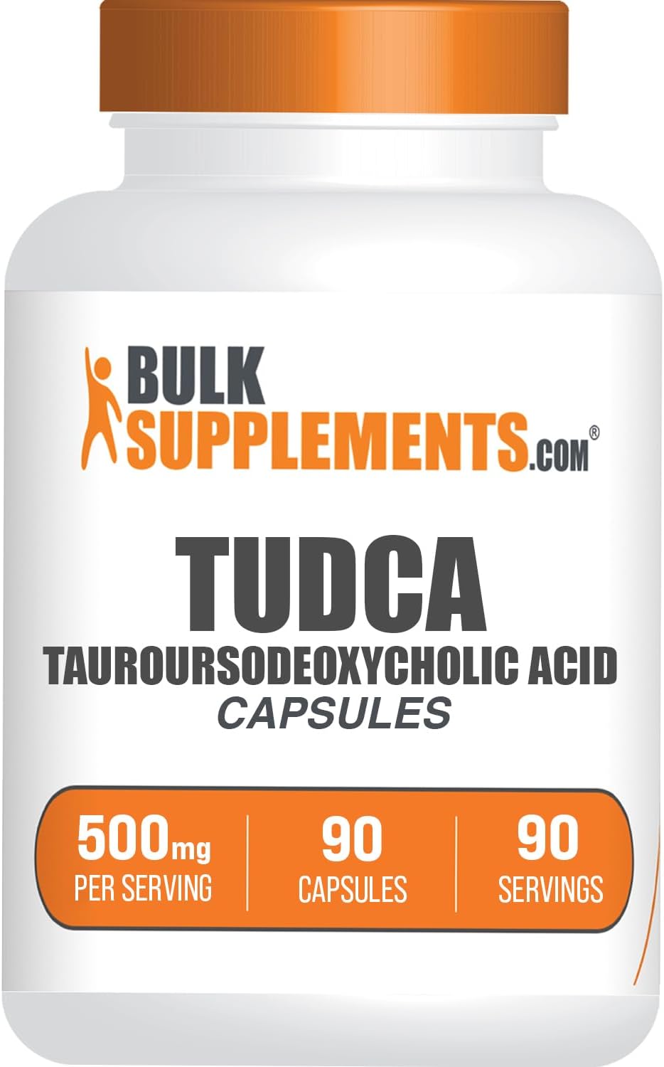 BulkSupplements.com TUDCA Capsules - Tauroursodeoxycholic Acid 500mg for Liver Support - Gluten-Free, 90 Capsules - görsel 1