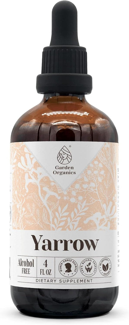 Yarrow Alcohol-Free Natural Tincture Extract, Immune Support, Liquid Drops Made from 100% (118 ml)