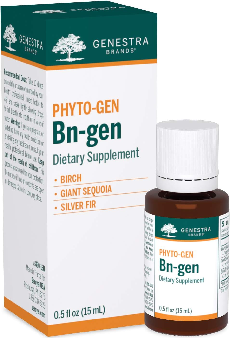 Genestra Brands Bn-gen – White Birch, Giant Sequoia and Silver Fir Herbal Supplement, 15 ml - görsel 1