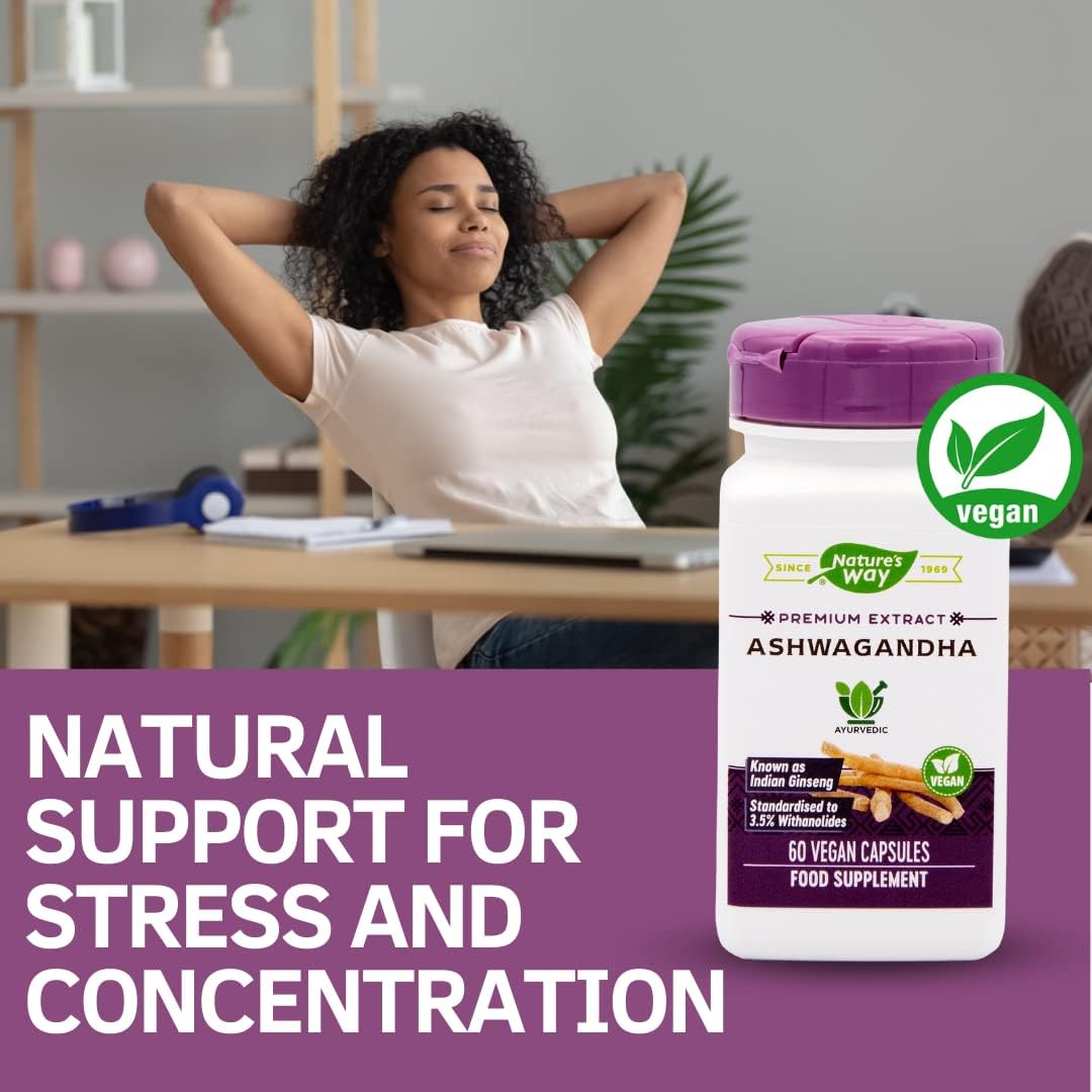 Nature's Way Ashwagandha, 60 Vegetable Capsules - görsel 4