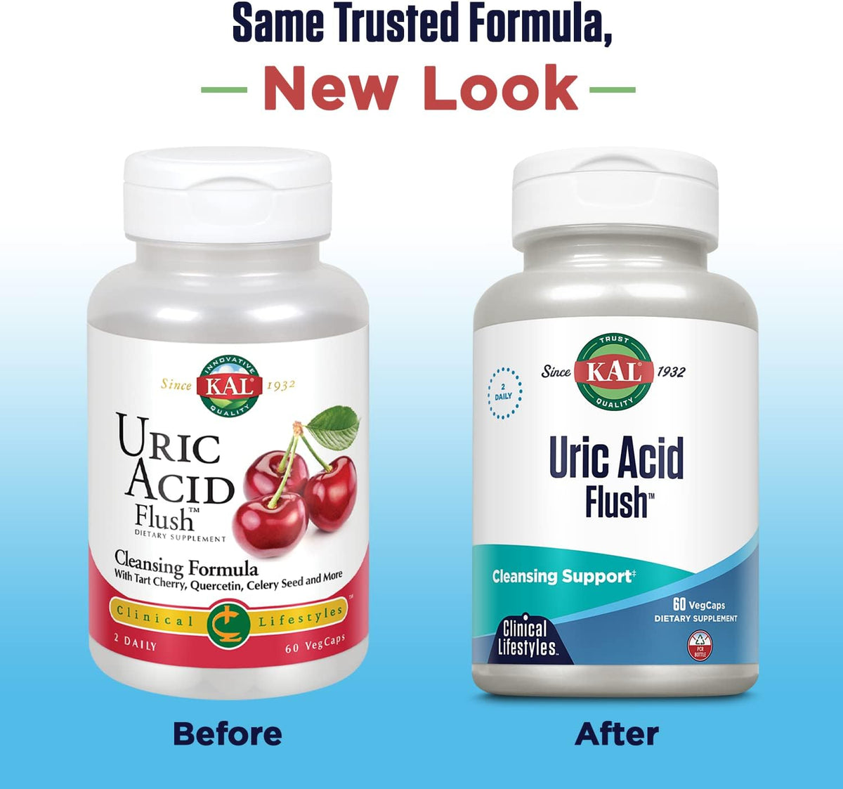 KAL Uric Acid Flush - Tart Cherry Blend, Celery Seed and More - 60 Vegetable Capsules - görsel 2