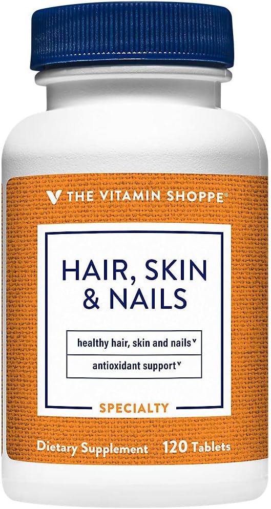 The Vitamin Shoppe Biotin 400mcg - Hair, Skin & Nail Support, 120 Tablets - görsel 1