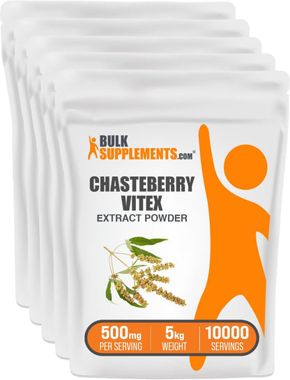 BulkSupplements.com Chasteberry Extract Powder – Herbal Supplement, 500mg per Serving, 1kg
