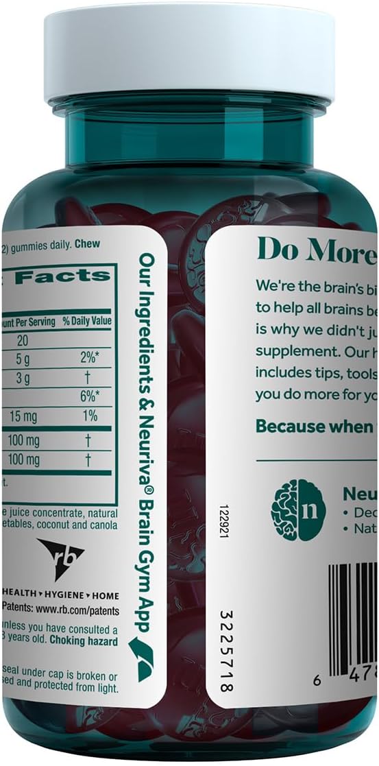 Neuriva Original Brain Health Support Strawberry Gummies - 50 Count (Pack of 3) - görsel 3