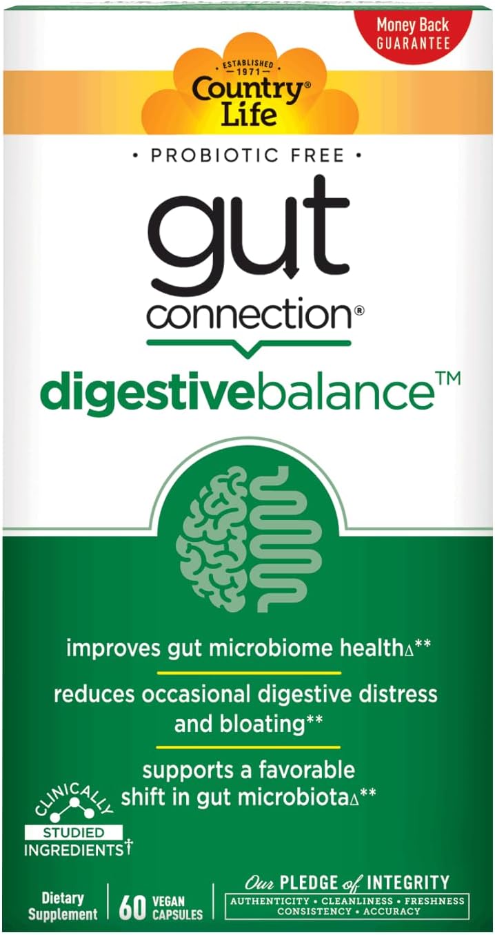 Country Life Gut Connection Digestive Balance – Prebiotic & Digestive Supplement for Gut Health (60 Capsules) - görsel 6