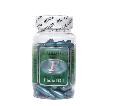 Aloe Vera and Vitamin E Facial Oil Capsules, 60 Soft gel capsules