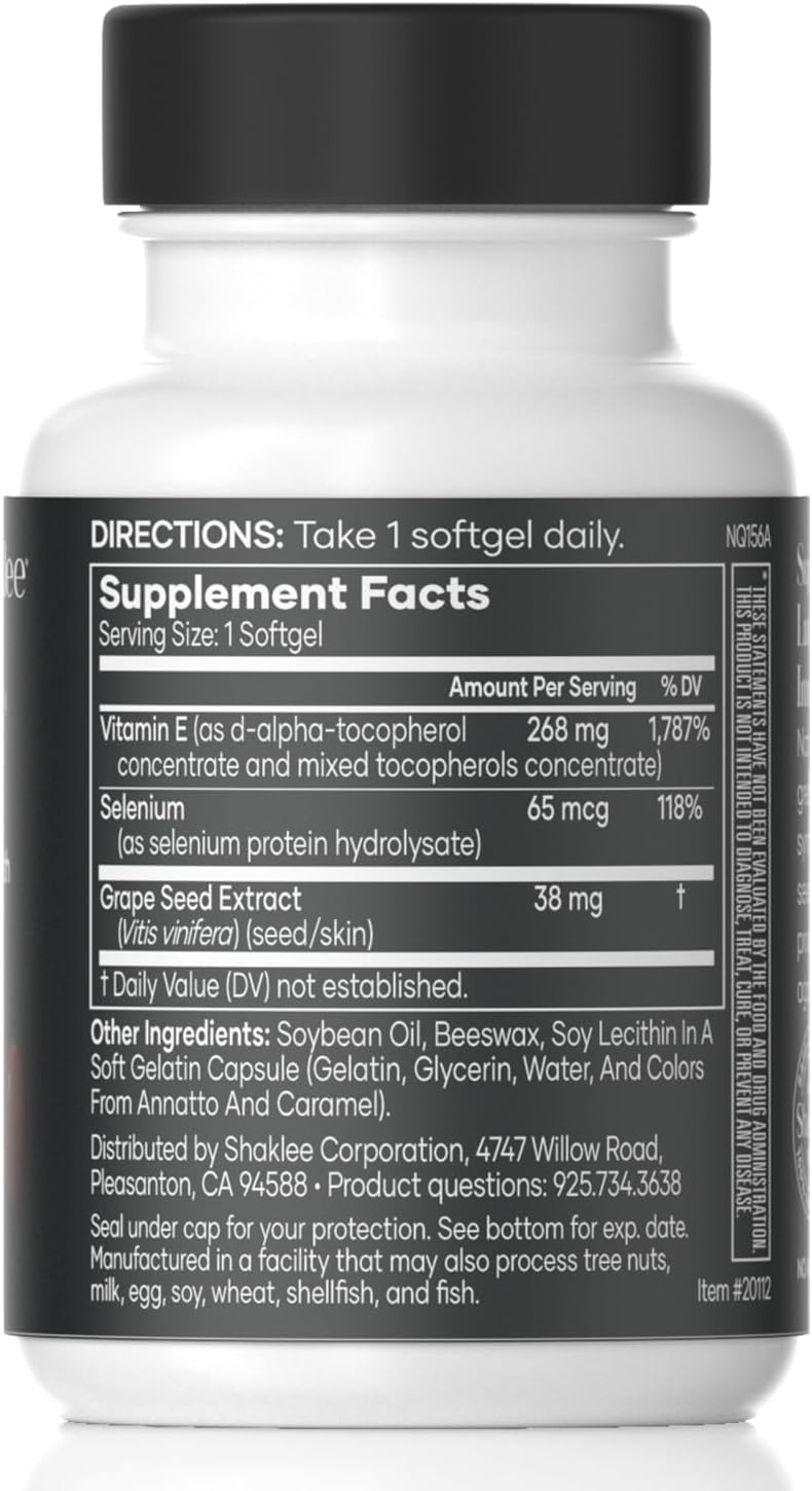 Shaklee Vita-E 400 IU with Selenium and Grape Seed Extract – 90 Softgels - görsel 2