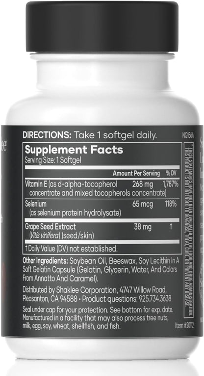 Shaklee Vita-E 400 IU with Selenium and Grape Seed Extract – 90 Softgels