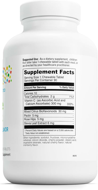 Little DaVinci Chewable Vitamin C for Children – Immune Support, Healthy Skin, Cherry Flavour – 90 Tablets
