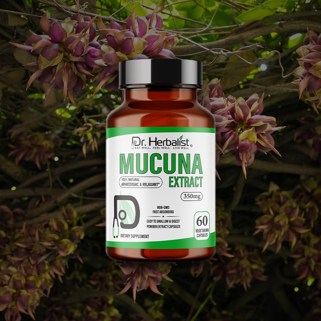 Dr. HERBALIST Mucuna Pruriens Extract 350mg – 60 Vegan Capsules | Non-GM | Fast Absorbing - görsel 7