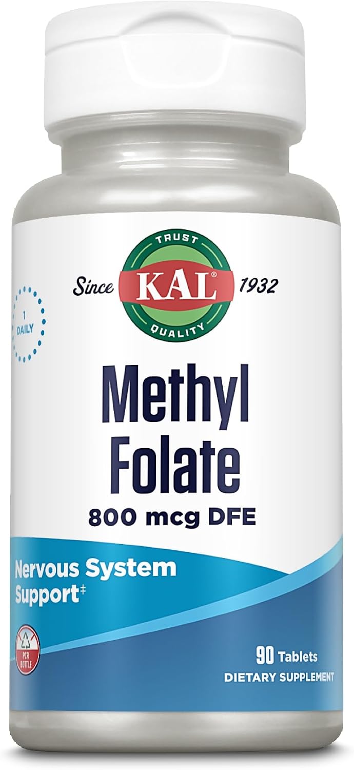 KAL Methyl Folate 800 mcg - 5-MTHF Active Form, 90 Tablets - görsel 4