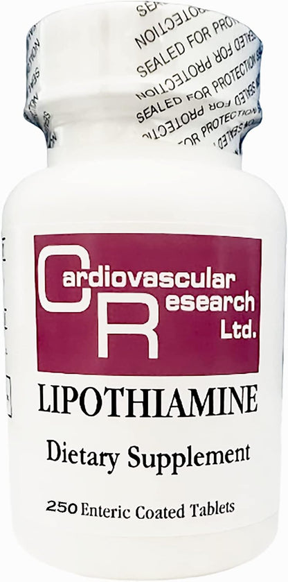 Cardiovascular Research Lipothiamine B Food Supplement 120 Tablets - Vitamin B1 with Alpha Lipoic Acid - 2 x 60