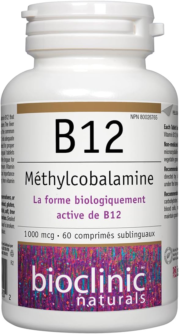 Bioclinic Naturals - B12 Methylcobalamin 1000 µg 60 loz - görsel 2