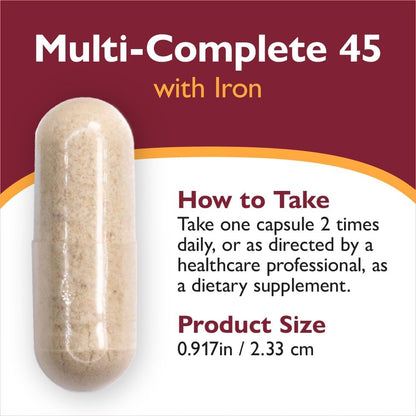 Celebrate Vitamins Bariatric Multivitamin with Iron 45 mg - Post Surgery Support - 180 Vegetarian Capsules