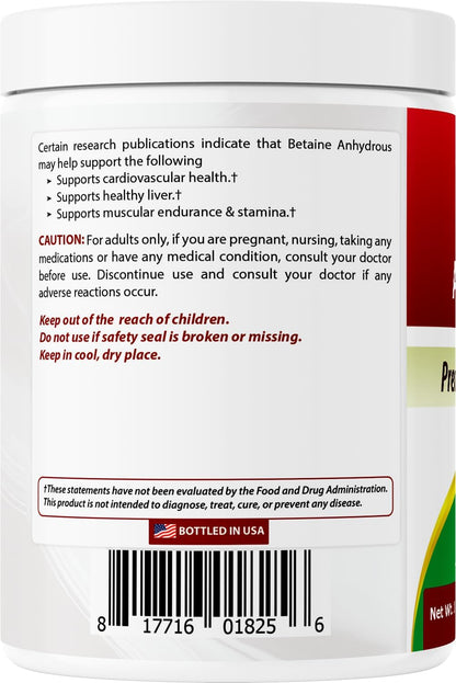 Best Naturals Betaine Anhydrous Trimethylglycine (TMG) Pure Powder