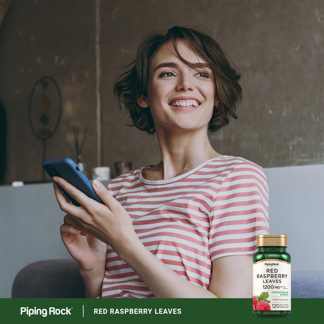 Piping Rock Red Raspberry Leaf Capsules | 120 Capsules | Herbal Extract Supplement | Non-GMO, Gluten-free - görsel 5