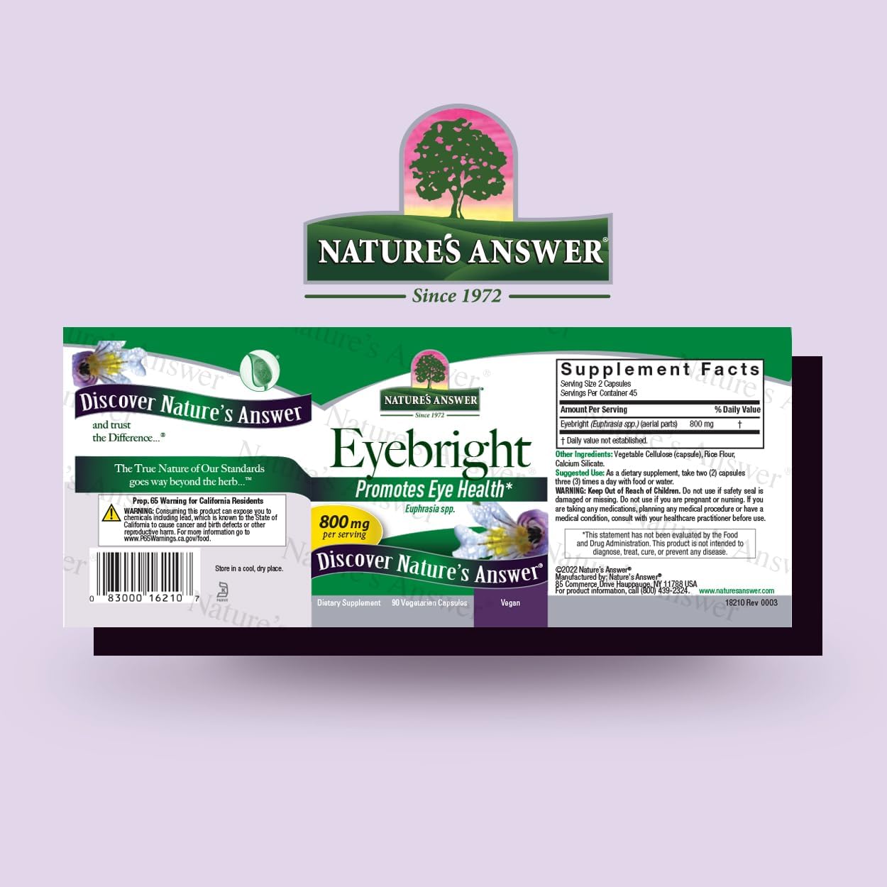 Nature's Answer Eyebright Herb 90 Capsules - görsel 2