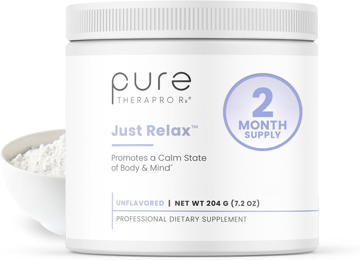 Pure Therapro Rx Just Relax Cherry - 60 Servings | Promotes Relaxed Mood & Healthy Blood Pressure | Myo-inositol, Di-Magnesium Malate, GABA, Taurine, & L-Theanine - görsel 8