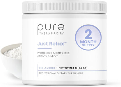 Pure Therapro Rx Just Relax Cherry - 60 Servings | Promotes Relaxed Mood & Healthy Blood Pressure | Myo-inositol, Di-Magnesium Malate, GABA, Taurine, & L-Theanine